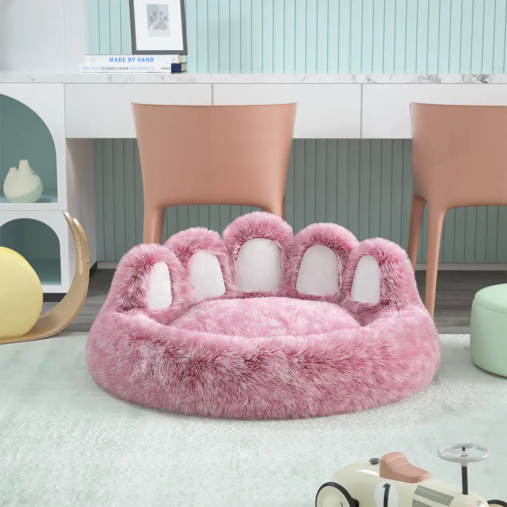 Long Plush Cat Bed My Store Pink M