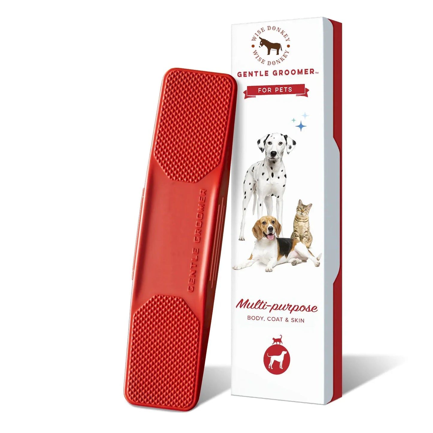 Pet Gentle Groomer Brush My Store Red All Pet's Brush Set of 1