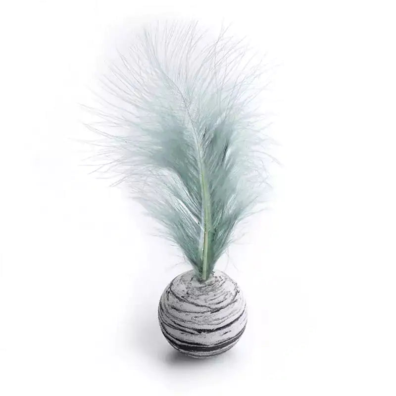 Cat Toy Feather Ball My Store Black