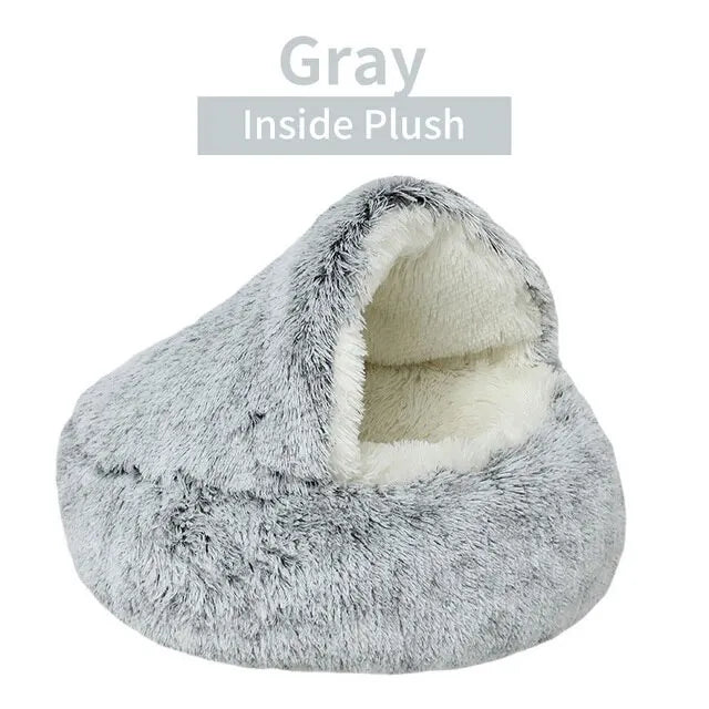 Soft Plush Pet Bed My Store Gray-Inside Plush 40x40cm