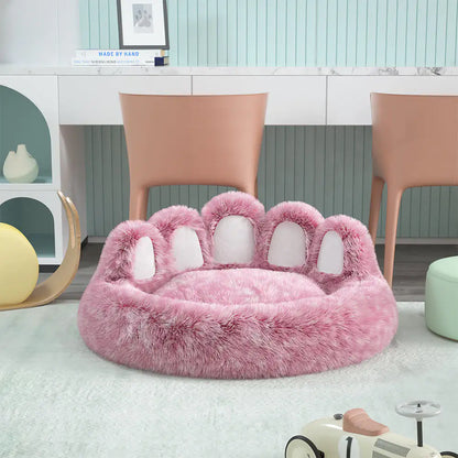Long Plush Cat Bed My Store Pink M