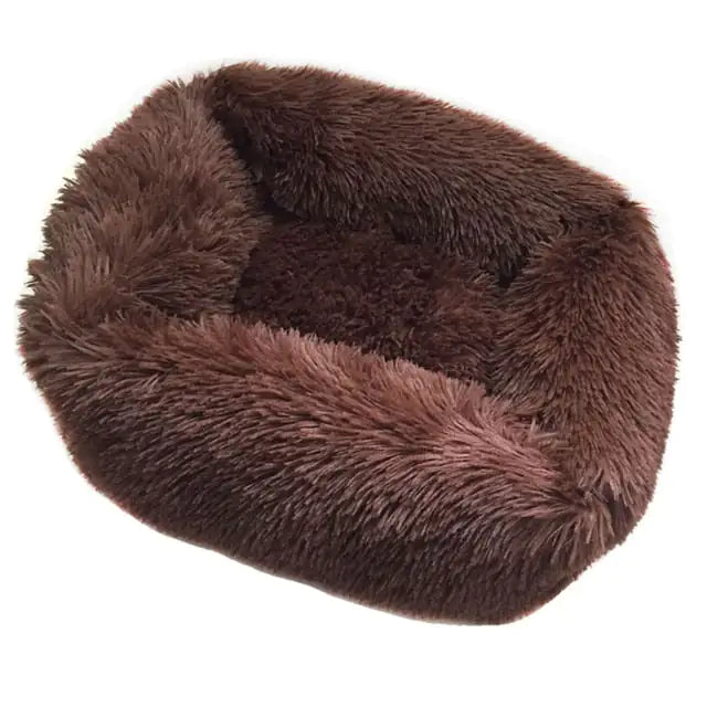 Plush Pet Bed My Store Brown 66x56x18cm