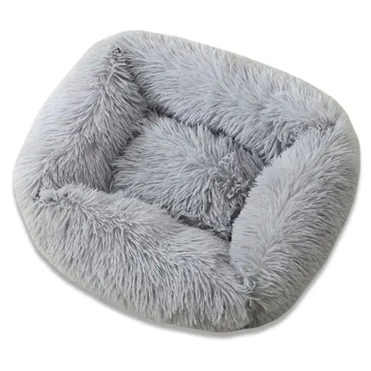 Plush Pet Bed My Store Light Grey 80x70x18cm