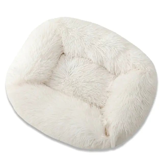 Plush Pet Bed My Store White 55x45x20cm